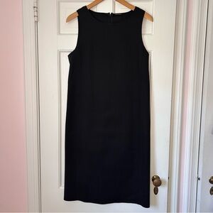 Magaschoni Black Sleeveless Crew Neck Sheath Midi Dress Size M/L